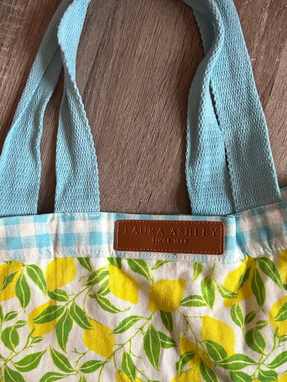 Laura Ashley Kids' Lemon Print Tote Bag in Light Blue